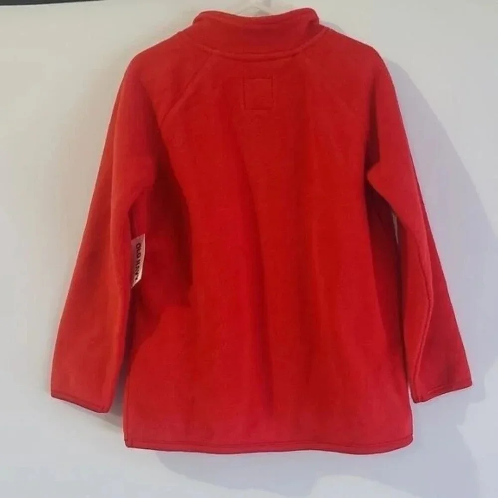 Old Navy Red Long Sleeve 1/4 Zip Fleece Pullover Boys Size 5T New